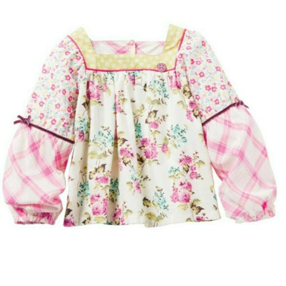Matilda Jane Art School Mixed Print Peasant Tops 2 / 6 - Picture 1 of 6